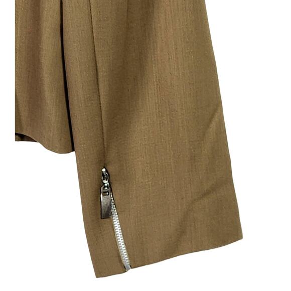 Alberto Makali Wool Jacket 10 Wool Cropped Moss Green Asymmetrical Reg. S325 - Picture 4 of 7